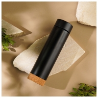 Термос с термометром Sima-Land Home, 500 мл, цвет чёрный