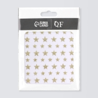 Новый год! Наклейки для ногтей «Звёзды», с блёстками, цвет золотистый Новый год! Наклейки для ногтей «Звёзды», с блёстками, цвет золотистый