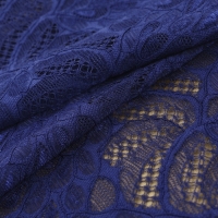 Кружевная эластичная ткань &laquo;Павлиний хвост&raquo;, 180 мм &times; 2,7 &plusmn; 0,5 м, цвет тёмно-синий