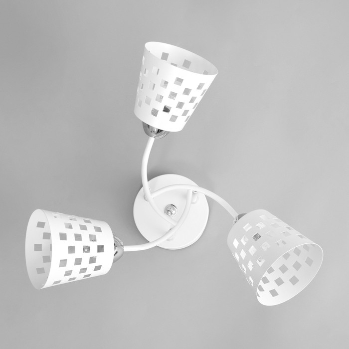 Люстра "Дана" 3х60Вт Е27 Белый 48х48х28см