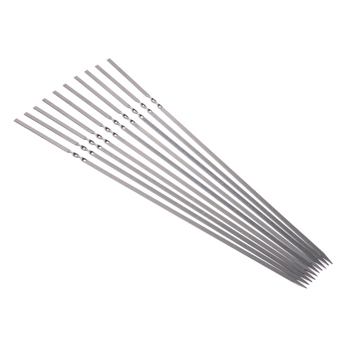Набор шампуров-шпажек, 10 шт, 40 см, ширина - 5 мм, толщина - 1.4 мм Набор шампуров-шпажек, 10 шт, 40 см, ширина - 5 мм, толщина - 1.4 мм