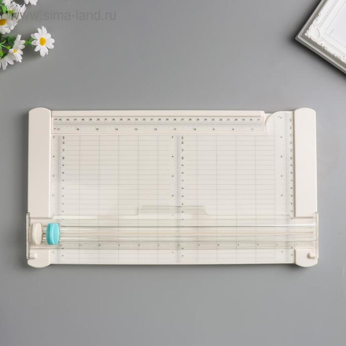 Резак и биговальная доска для бумаги пластик 2х21х38 см Резак и биговальная доска для бумаги пластик 2х21х38 см