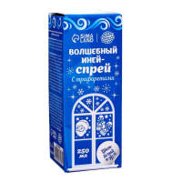 Новогодний спрей - иней &laquo;Искристые снежинки&raquo;, с трафаретами, цвет белый, на новый год