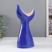 Сувенир керамика "Большой хвост кита" песочно-синий 13,8х8х22,6 см Сувенир керамика "Большой хвост кита" песочно-синий 13,8х8х22,6 см