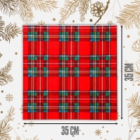 Новый год! Салфетки бумажные &laquo;Клеточка&raquo;, в наборе 20 шт.