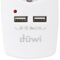 Адаптер 1 гнездо + 2 USB порта на европейскую вилку с/з 16A 230В 3680Вт IP20 белый 27418 6, Адаптер 1 гнездо + 2 USB порта на европейскую вилку с/з 16A 230В 3680Вт IP20 белый 27418 6,