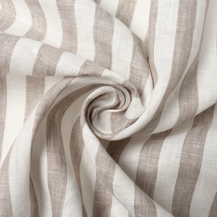 Комплект штор для кухни Этель "Soprano" 140х180 см-2 шт, подхваты 2 шт, лен 100%,180гр/м2