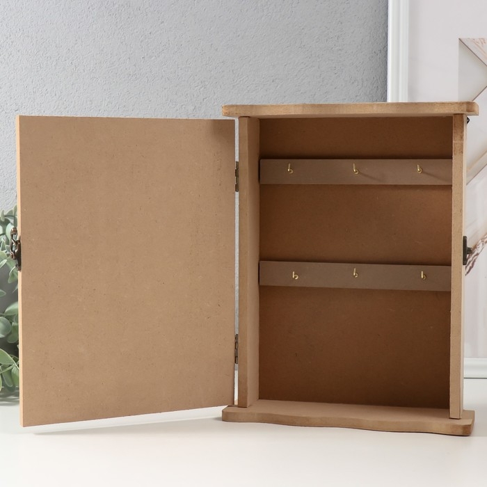 Ключница дерево 6 крючков "Ключи" 6,2х19,5х25,2 см