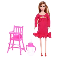 Кукла-модель &laquo;Наташа&raquo; беременная, с аксессуарами, МИКС