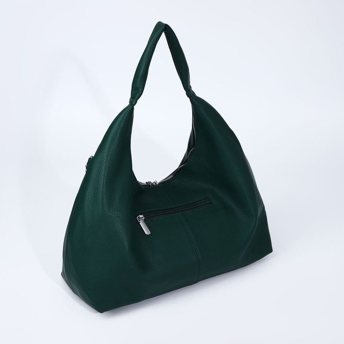 Сумка-мешок на молнии, наружный карман, цвет зелёный Сумка-мешок на молнии, наружный карман, цвет зелёный