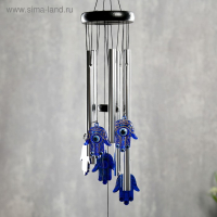 Музыка ветра металл, пластик "Ладонь с талисманом" 5 трубок 6 рук 50х8,5х8,5 см Музыка ветра металл, пластик "Ладонь с талисманом" 5 трубок 6 рук 50х8,5х8,5 см