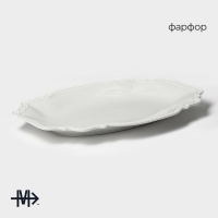 Блюдо фарфоровое овальное Magistro &laquo;Сюита&raquo;, 35,5&times;23,5 см, цвет белый