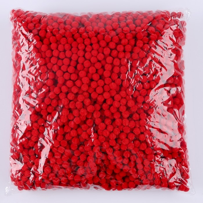 Набор деталей для декора &laquo;Бомбошки&raquo;, набор 5000 шт., размер 1 шт. &mdash; 1 см, цвет красный