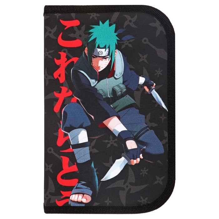 Пенал 1 секция, 130 х 210 х 40 мм, 2 откидные планки, тканевый, Calligrata TOP, Content Пенал 1 секция, 130 х 210 х 40 мм, 2 откидные планки, тканевый, Calligrata TOP, Content "Аниме клинок"