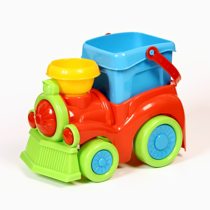 Набор детский Набор детский "Игрушки для песочницы": паровоз, лопатки, МИКС