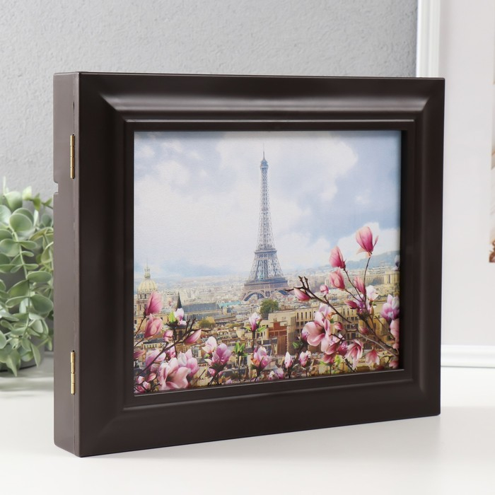 Ключница "Вид на город" Венге  26,5х31,5х4,5 см