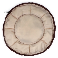 Лежанка для кошек и собак двусторонняя с игрушкой &laquo;Кофе с молоком&raquo; 50-30х12 см