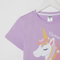 Футболка детская KAFTAN "Самая красивая" р.32 (110-116), сиреневый