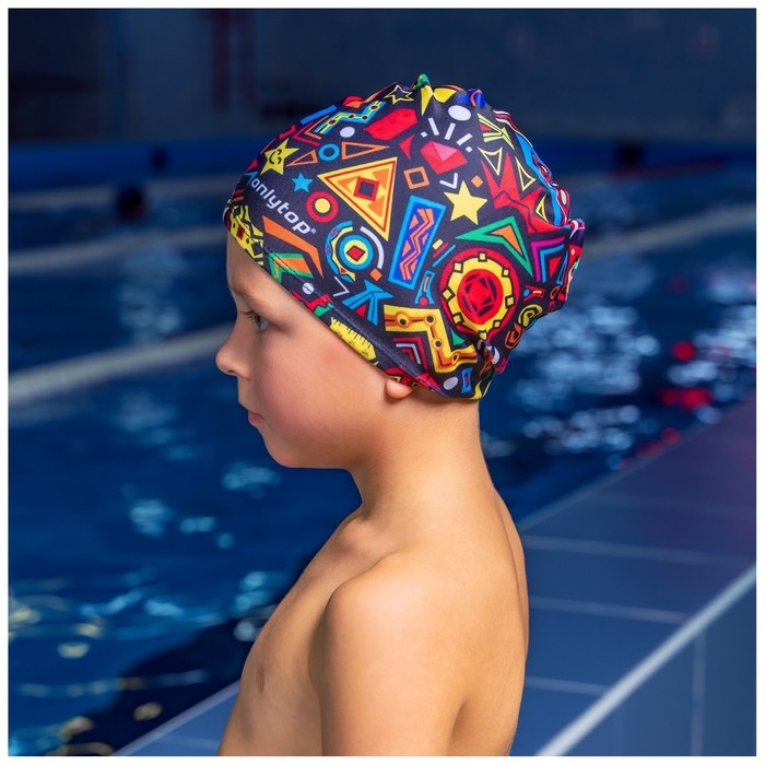Шапочка для плавания детская ONLYTOP Fusion, тканевая, обхват 46-50 см Шапочка для плавания детская ONLYTOP Fusion, тканевая, обхват 46-50 см