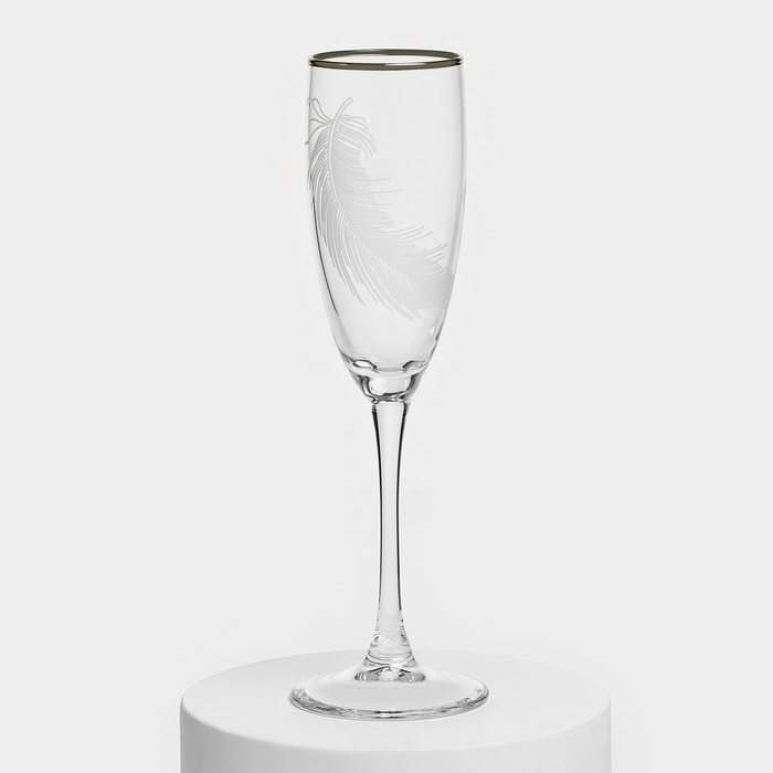 Набор стеклянных бокалов &laquo;Перо&raquo;, 170 мл, 6 шт