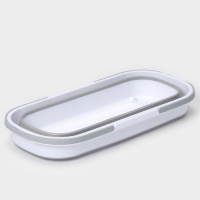 Ведро для уборки складное Raccoon, 17 л, 55&times;25&times;20 см, дно 45&times;15 см, цвет белый