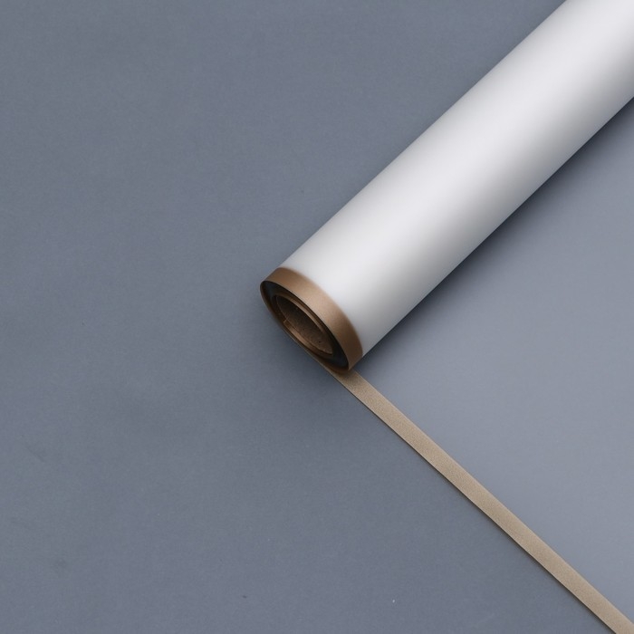 Пленка для цветов "Бронзовая полоса", прозрачный, 57см х 10м