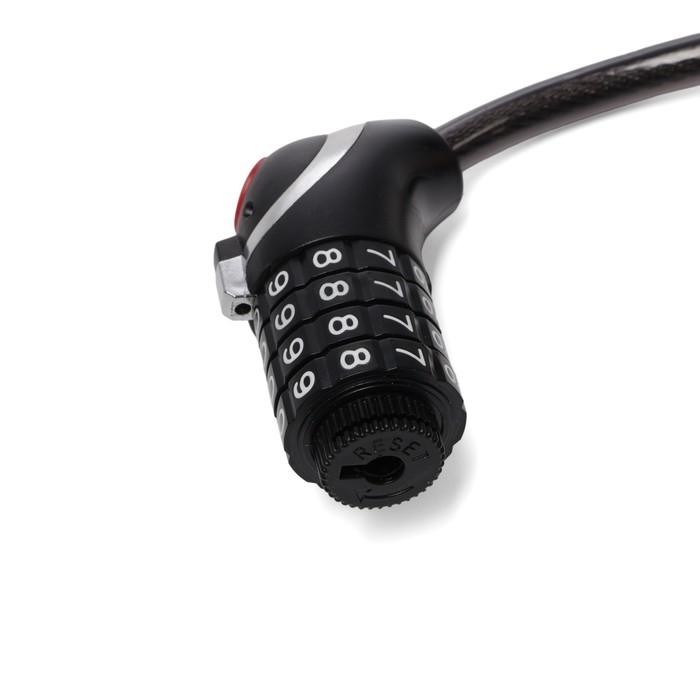 Замок навесной велосипедный LOCKLAND, кодовый, с подсветкой 10х1000 мм Замок навесной велосипедный LOCKLAND, кодовый, с подсветкой 10х1000 мм