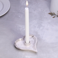 Подсвечник "Сердце" из гипса,14х2,5см,мрамор с чёрными полосками Подсвечник "Сердце" из гипса,14х2,5см,мрамор с чёрными полосками