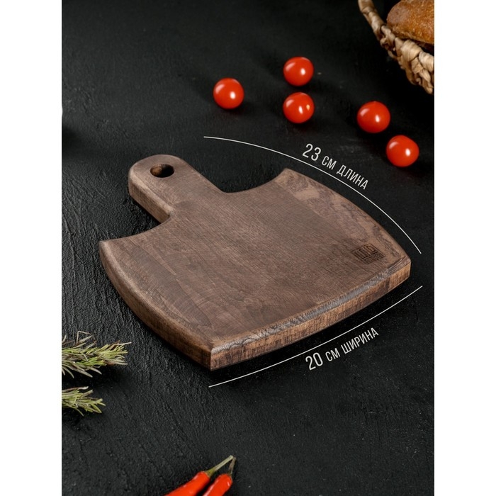Доска разделочная для подачи Wild Kitchen, 23&times;20&times;2.5 см, граб темный