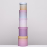 Набор круглых подарочных коробок 5 в 1 &laquo;Градиент стиля&raquo;, 20 &times; 20 &times; 20‒13,5 &times; 13,5 &times; 13,5 см