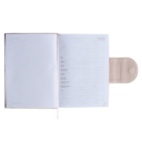 Ежедневник недатированный A5, 160 листов, deVENTE.Contea, твёрдая обложка из искусственной кожи с поролоном, розовый