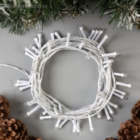 Гирлянда &laquo;Нить&raquo; 5 м, IP20, белая нить, 50 LED, свечение красное, 8 режимов, 220 В