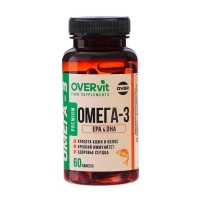 Омега-3 35% OVERvit, 60 капсул массой 1400 мг Омега-3 35% OVERvit, 60 капсул массой 1400 мг
