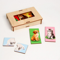 Пазл двойной &laquo;Животные&raquo; (головоломка), 12 пазлов, 24 детали