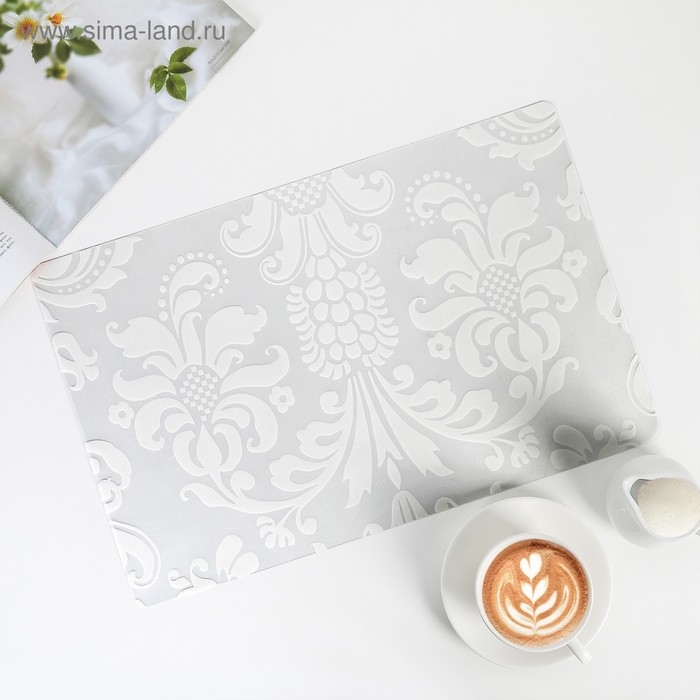 Салфетка сервировочная на стол Доляна «Абстракция», 43×28 см, цвет белый Салфетка сервировочная на стол Доляна «Абстракция», 43×28 см, цвет белый