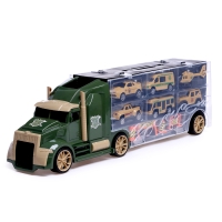 Грузовик «Перевозчик», в комплекте 6 машин и дорожные знаки Грузовик «Перевозчик», в комплекте 6 машин и дорожные знаки