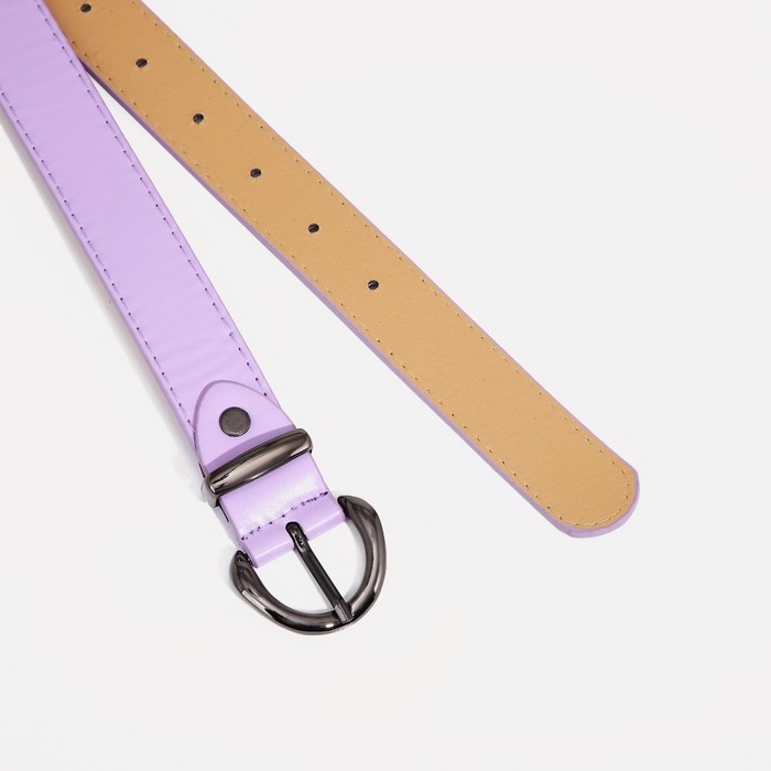 Ремень женский, ширина 2.7 см, винт, пряжка металл, цвет сиреневый