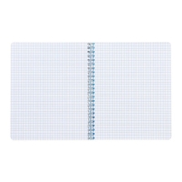 Тетрадь на гребне A5 96 листов в клетку Calligrata Голубая, пластиковая обложка, блок офсет