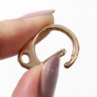 Карабин металлический &laquo;Круг&raquo;, d = 14 мм, 22 &times; 15 мм, 10 шт, цвет золотой