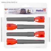 Комплект ввёртышей для зимней палатки Helios (-45), цвет серый/оранжевый, 4 шт.