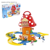 Железная дорога &laquo;Грибной домик&raquo;, световые и звуковые эффекты, работает от батареек