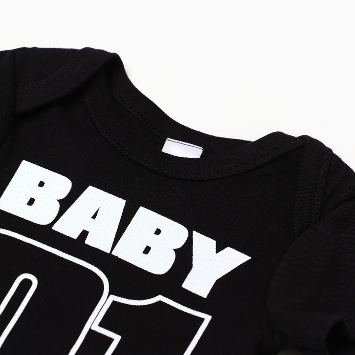 Боди Крошка Я Боди Крошка Я "Sport Family", чёрный, р.22, рост 62-68