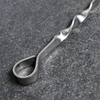 Кочерга из нержавеющей стали, ручка - кольцо, ширина - 12 мм, 60 см Кочерга из нержавеющей стали, ручка - кольцо, ширина - 12 мм, 60 см