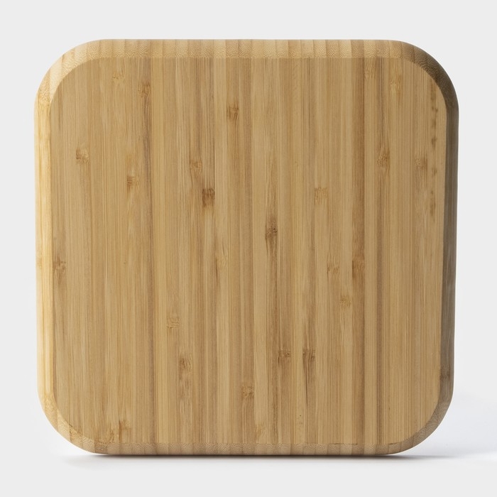 Менажница Доляна Striata, 25&times;25&times;1,5 см, 4 секции, бамбук