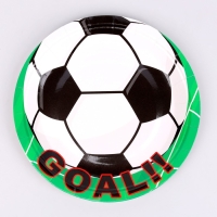 Тарелка бумажная &laquo;Гол!&raquo;, набор, 6 шт