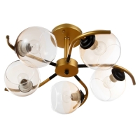 Люстра "Мерлия" 5хЕ27 40Вт черно-золотой 60х60х27 см BayerLux