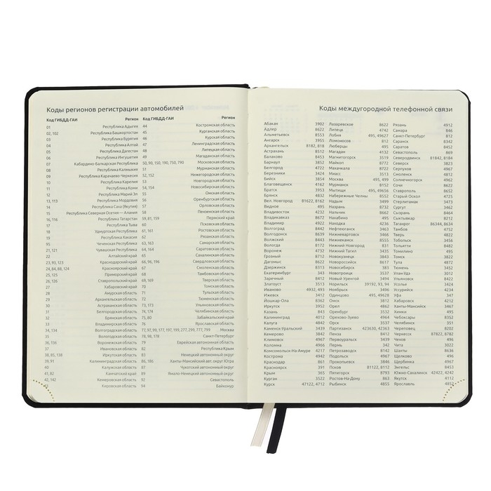 Ежедневник датированный 2024 A5 176 листов, deVENTE.Emblem, твёрдая обложка из искусственной кожи, ляссе, кремовый блок 70 г/м2, чёрный