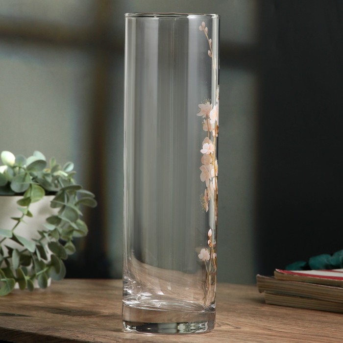 Ваза - цилиндр &laquo;Сакура&raquo; для цветов, прямая, 26,3 см, 1,1 л.