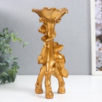 Подсвечник полистоун на 1 свечу "Розы. Тринога" золото 20,8х7,5х7,5 см Подсвечник полистоун на 1 свечу "Розы. Тринога" золото 20,8х7,5х7,5 см