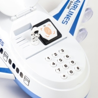 Копилка пластик "Самолёт" кодовый замок, звук АА 31х33,5х19 см Копилка пластик "Самолёт" кодовый замок, звук АА 31х33,5х19 см